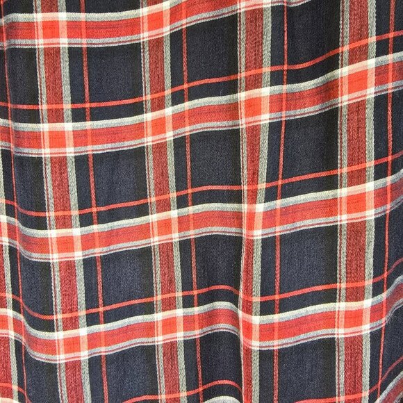 Loft Plaid Smocked Shirtdress - Forever Navy - Picture 6 of 10